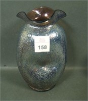 Dugan Frit  Amethyst Tri Cornered  Pinch Vase