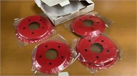 NOS 1997-04 Corvette rotor covers red