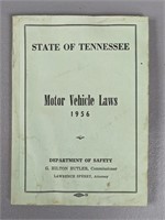 1956 Tennessee Book Of Motor Vehicle Laws