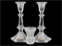 Lead Crystal Candlestick Holders, Toothpick Holder