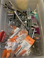 Small Tote of Variety Hardware & Hole Puncher