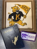 LaCrosse HS KS 86 Yearbook, Fort Hays & Wildcats