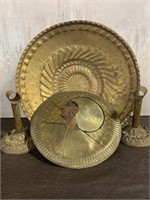 Handmade Brass Plate, Bowl Plaque & Wall Candle