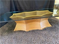 MCM Kerry Vesper Wood & Glass Sculptured Table