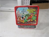 Vintage Walt Disney Wonderful World Lunch Box w/