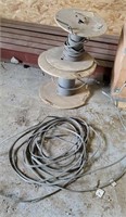 Partial spools of underground feeder cable
