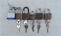 6 pcs Padlocks With Keys