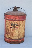 Antique Veedol Motor Oil Metal Gas Can 5 Gal