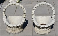 2 pcs Concrete Flower Planter Baskets