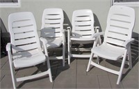 4 pcs Folding Resin Lawn Chairs