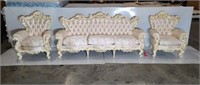 French Provincial living room set couch & 2