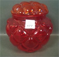 Consolidated Red Florette Cracker Jar With Lid