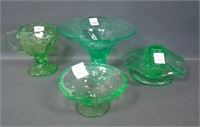 4 Pc Consoldidated Emerald Green Lot