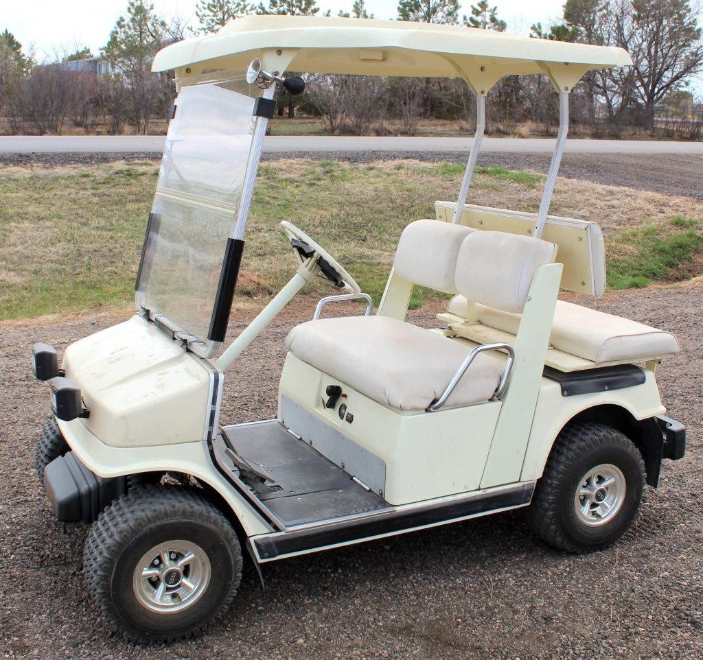 Lot 5008  Yamaha Golf Cart.  Absentee bidding available on this item. Click catalog tab for more information & pictures.