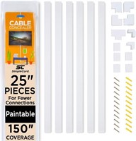SimpleCord Cable Concealer On-Wall Cover Kit