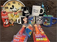Mickey Mouse Pez, Cups, Cola Bottle & Tin