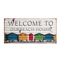 BOX OF 6 -COTTAGE/BEACH HOUSE - METAL SIGN