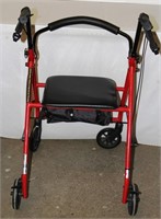 Drive Medical Rollator with Wheels, Red