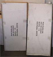 2 New Folding Bar Stools Metal & Fabric in Boxes