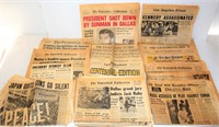 Vintage Newspapers - Kennedy, War End, Mt St Helen