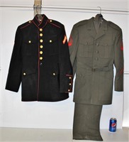 2 Vintage Marine's Gabardine Wool Uniforms