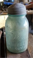 Blue ball jar with lid quart size