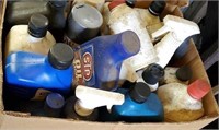 Box of oil, transmission fluid and misc