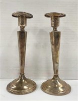 Pair of a sterling Silver Candle Sticks