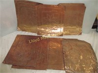 8pc Punched Copper Art Metal Sheets