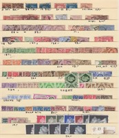 Great Britain Stamps Mint & Used on Page CV $1,200