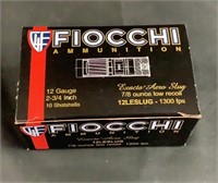Fiocchi 12g leslug ammunition 10 rounds