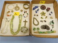 (2) Flats of Vintage Jewelry