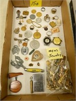 Flat with Men's Jewelry, Tokens, Lighter, Pocket