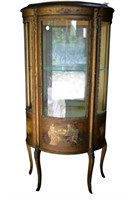 Fine Antique French Bow Front Vitrine