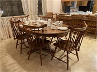 Maple Dining Table with Six Chairs