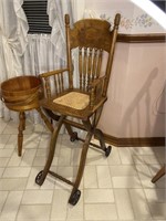 Antique High Chair / Walker