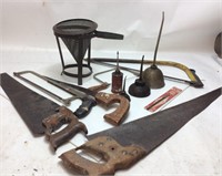 VINTAGE TOOLS & OIL CANS