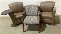 (3) Assorted Lounge Chairs