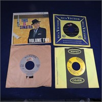 Vintage Sinatra Paul Anka Johnny Nash 45' Records