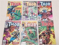 (6) Vintage Marvel The Mighty Thor Comic Books