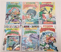 (6) Vintage DC Aquaman Comic Books