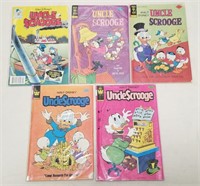 (5) Vintage Walt Disney Uncle Scrooge Comic Books