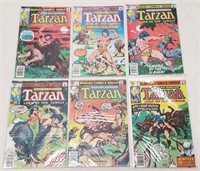 (6) Vintage Marvel Tarzan Comic Books