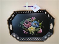 HAND PAINTED METAL TRAY