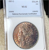 1897-O Morgan Silver Dollar NNC - MS62
