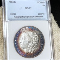 1883-S Morgan Silver Dollar NNC - MS62