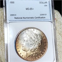 1890 Morgan Silver Dollar NNC - MS65+