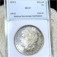 1878-S Morgan Silver Dollar NNC - MS67