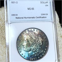 1901-O Morgan Silver Dollar NNC - MS66