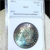 1885-O Morgan Silver Dollar NNC - MS67